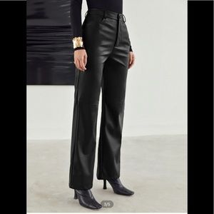 Faux leather pants